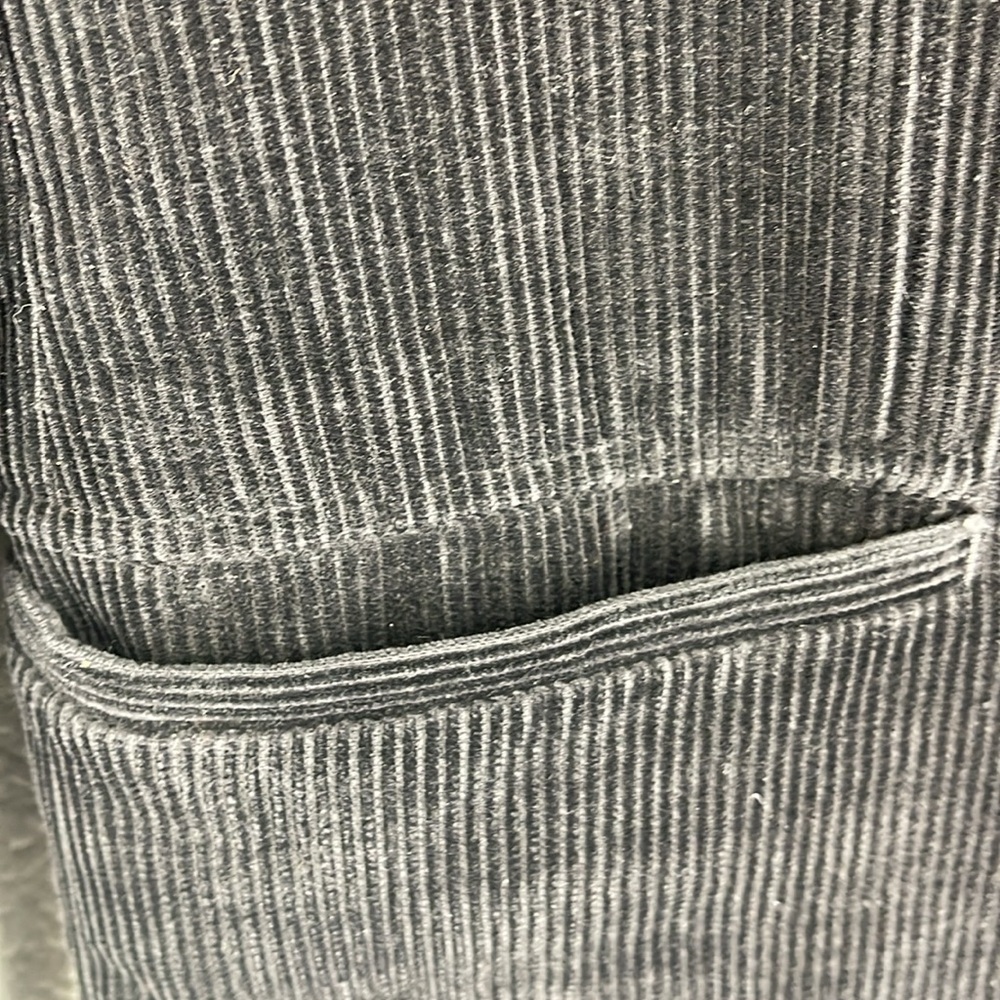 H&M brown corduroy three button long coat pockets men’s 38 medium collar jacket - Picture 7 of 14